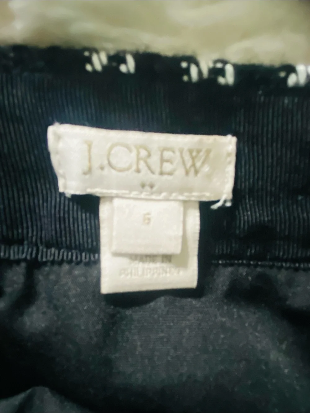 J. Crew Black and White Plaid Mini Skirt